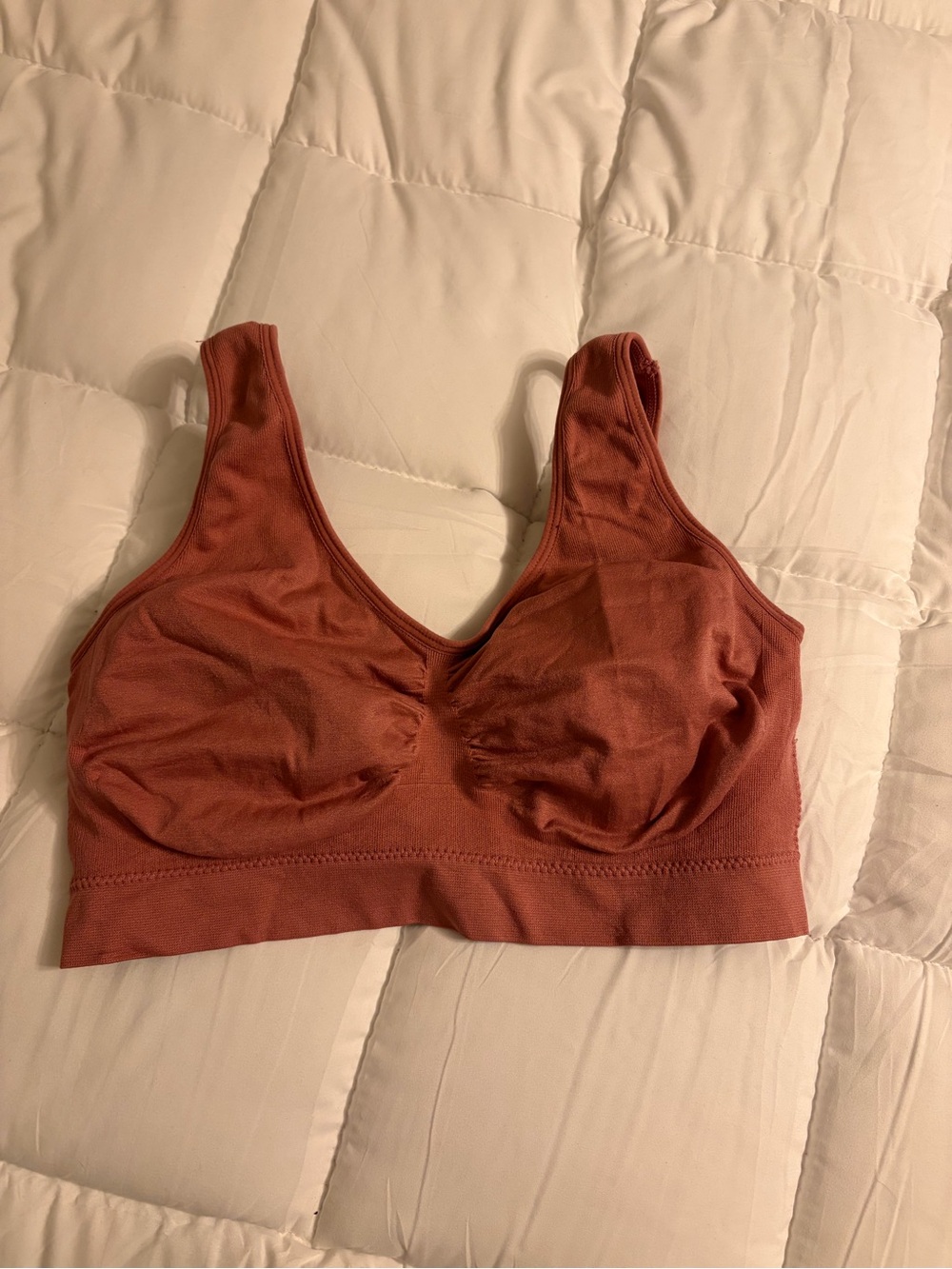 Seamless Rust Wireless Comfort Bralette